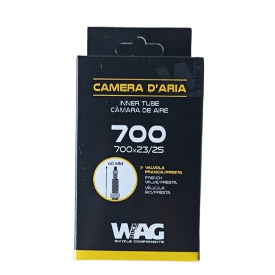 Wag Camera D'aria Bici da Corsa 700x23-25 valvola Presta 60mm Filettata